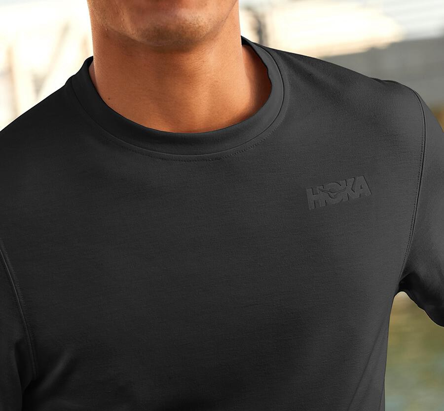 Hoka One One Tee Mens Black - Lifestyle - 23789LSTM